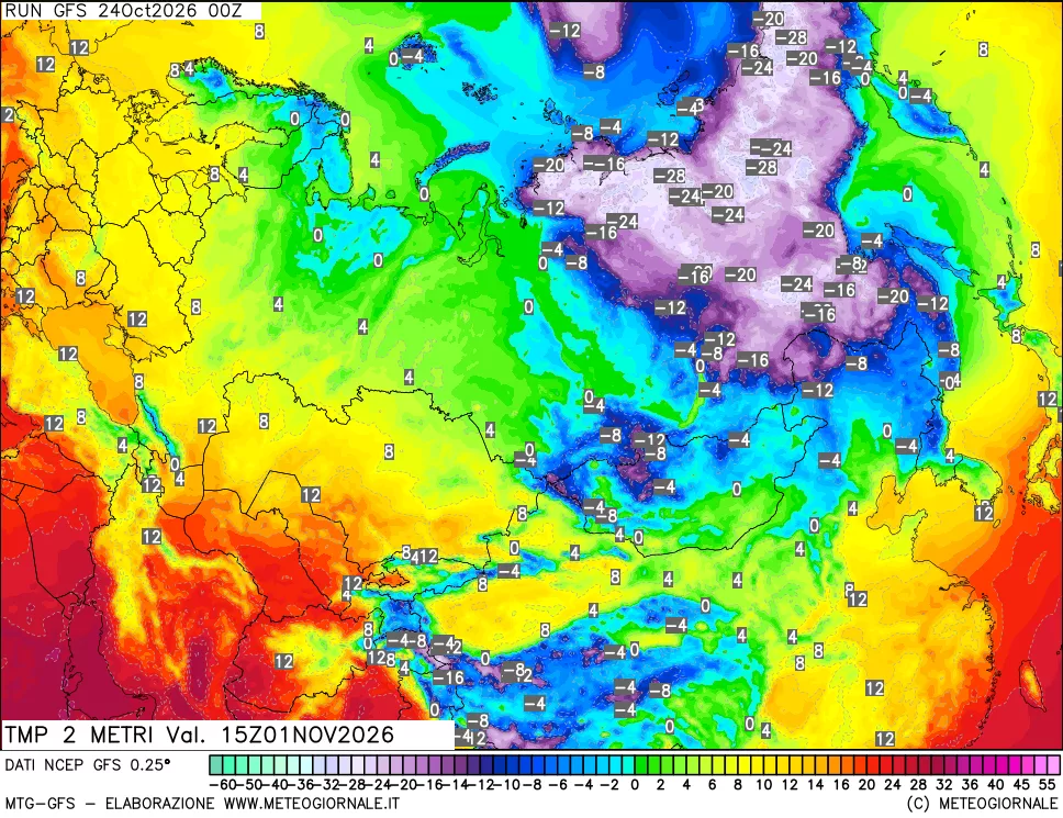 mappa Temp 2 metri