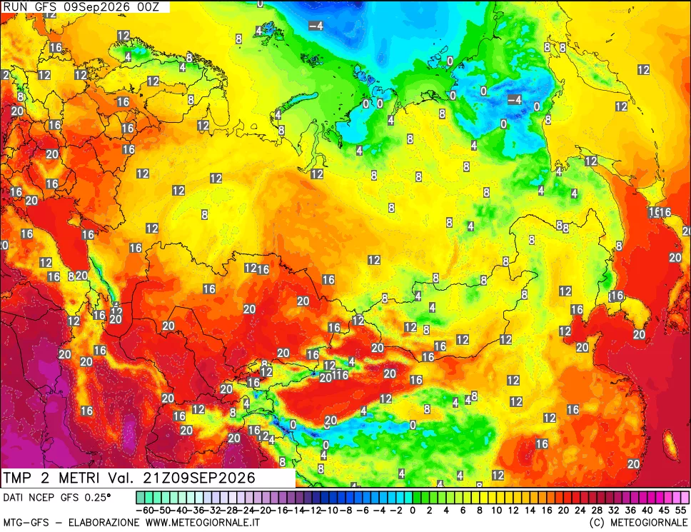 mappa Temp 2 metri