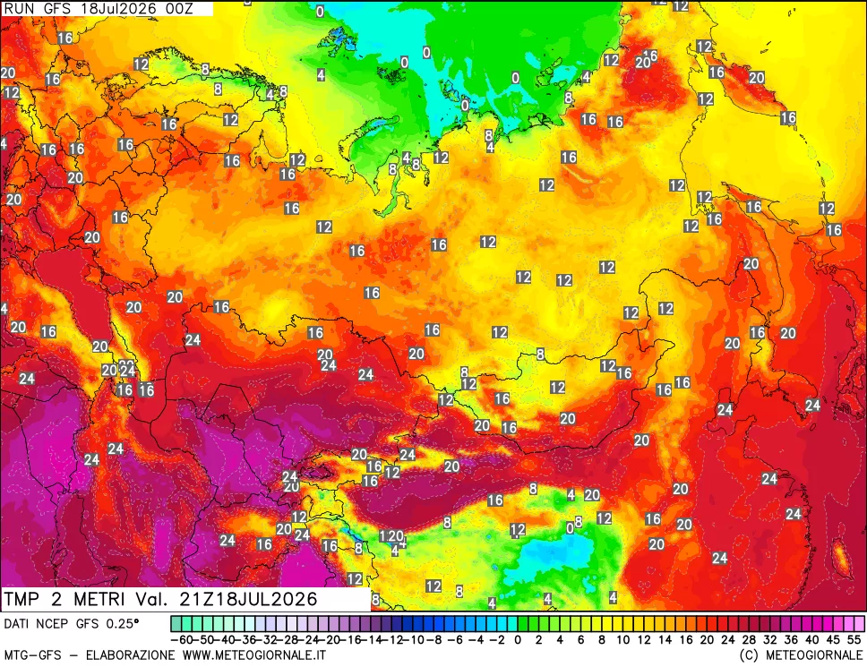 mappa Temp 2 metri