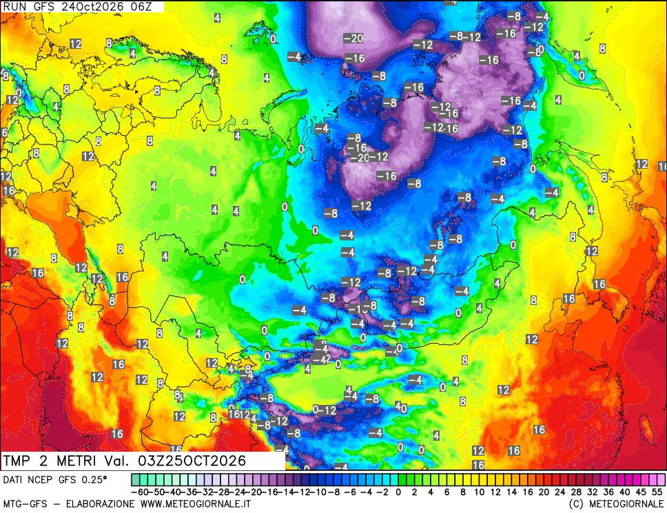 mappa Temp 2 metri