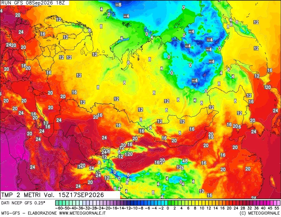 mappa Temp 2 metri