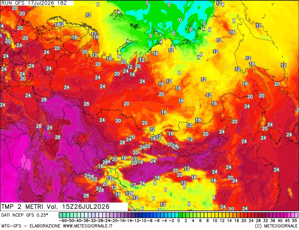 mappa Temp 2 metri