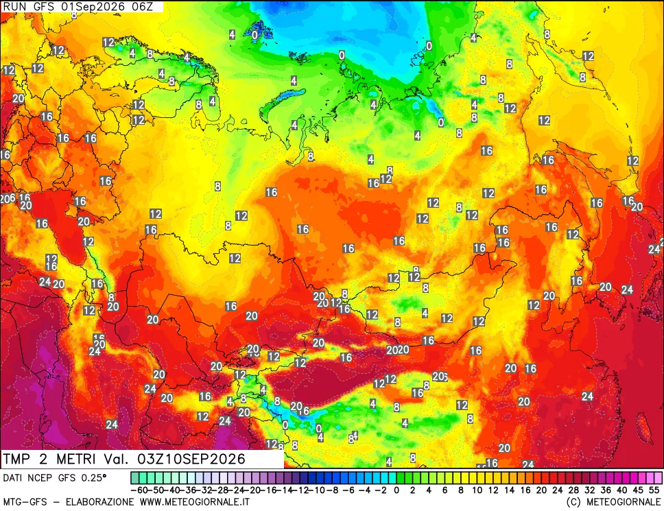 mappa Temp 2 metri