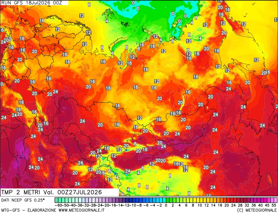 mappa Temp 2 metri