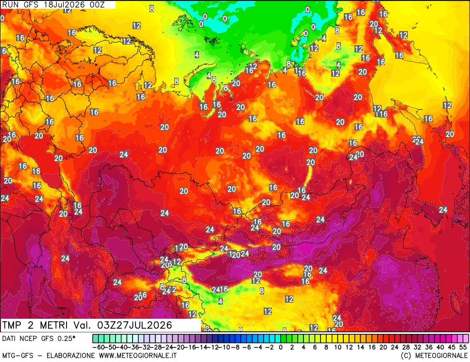 mappa Temp 2 metri