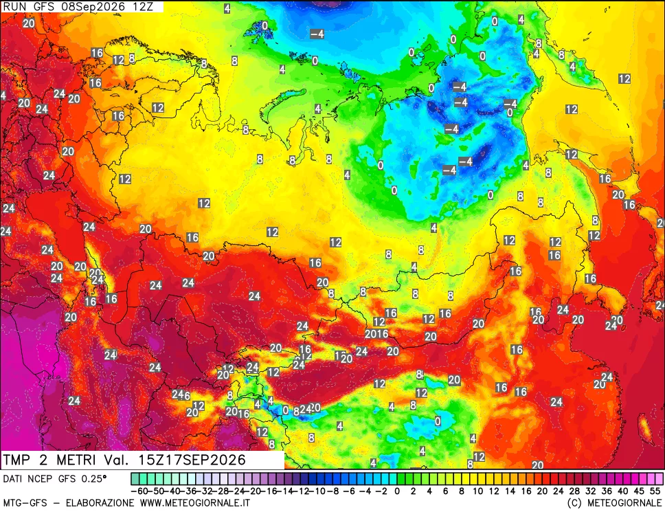 mappa Temp 2 metri