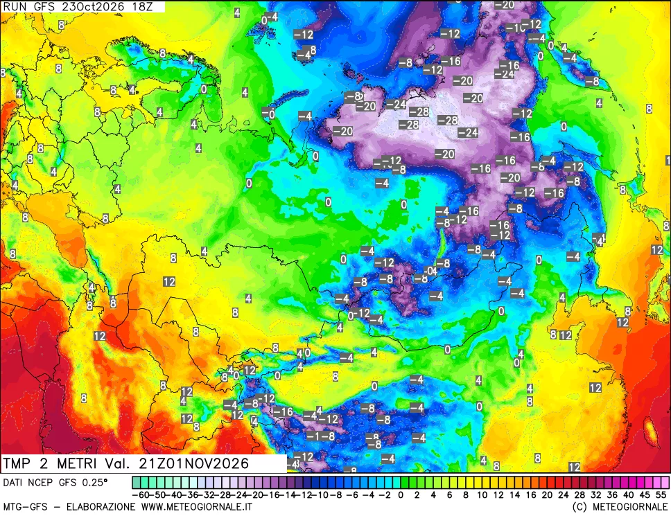 mappa Temp 2 metri