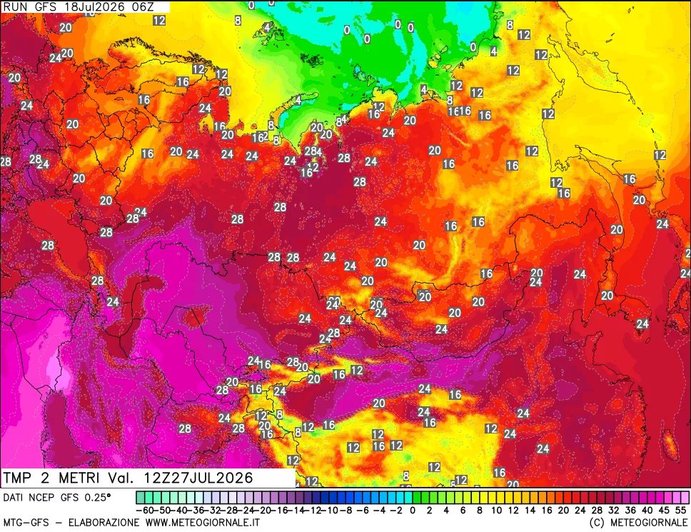 mappa Temp 2 metri