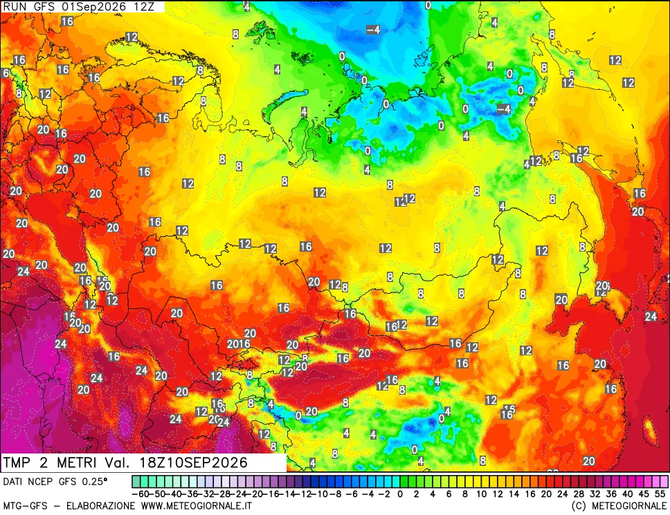 mappa Temp 2 metri