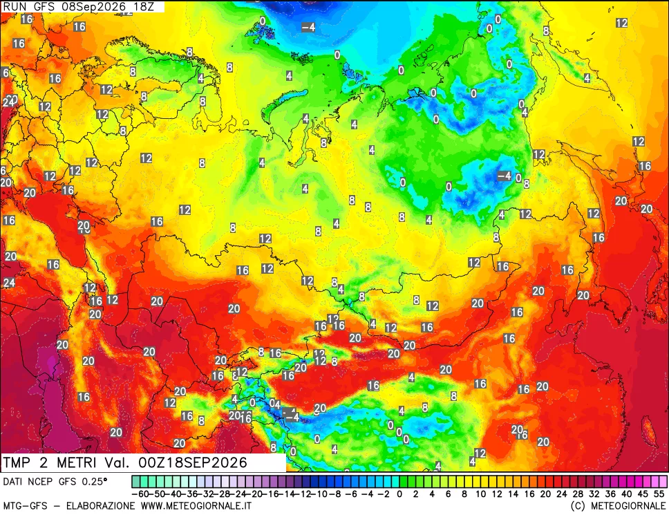 mappa Temp 2 metri