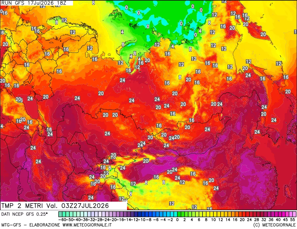 mappa Temp 2 metri