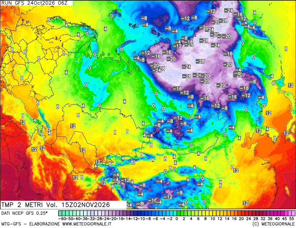 mappa Temp 2 metri