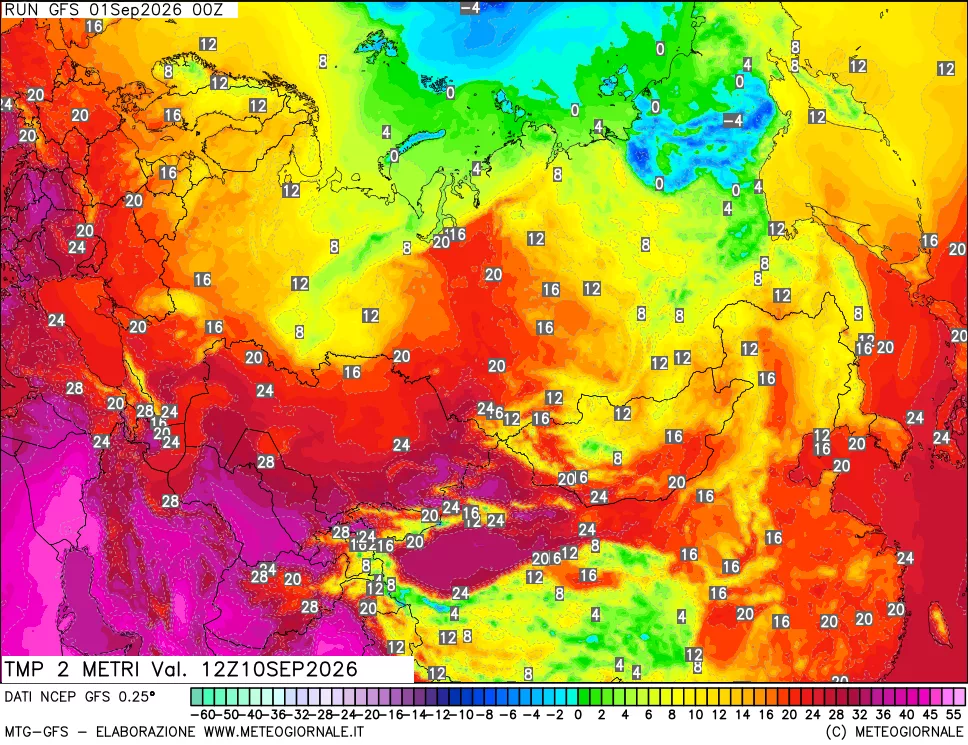 mappa Temp 2 metri
