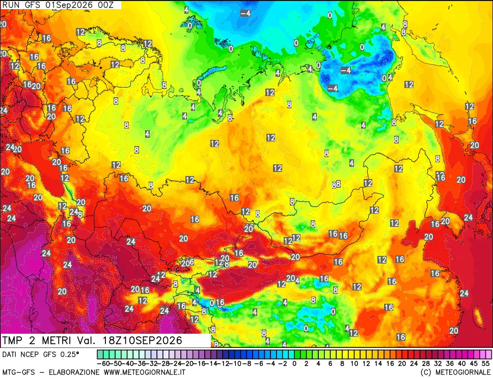 mappa Temp 2 metri