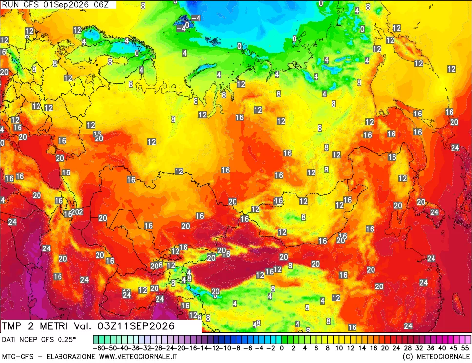 mappa Temp 2 metri