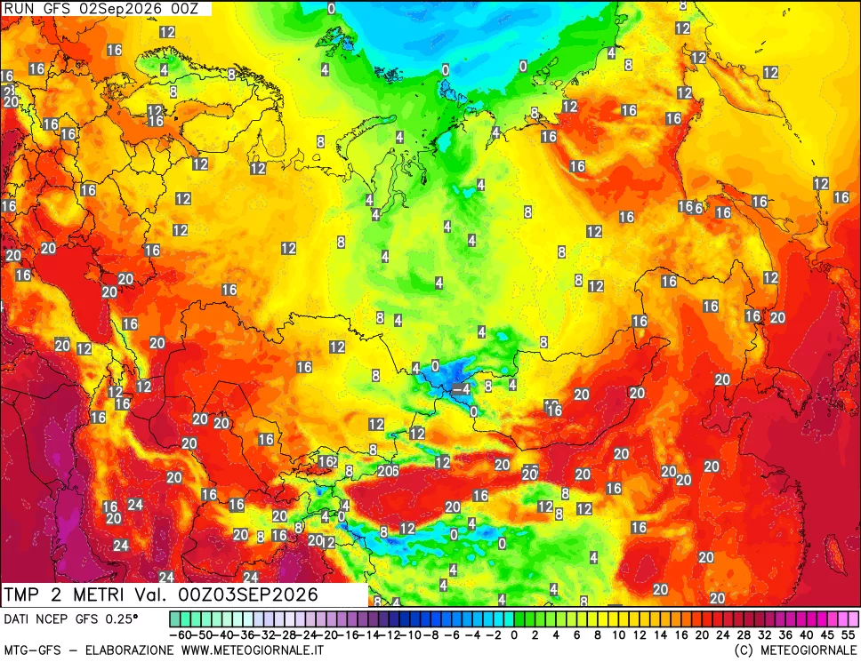 mappa Temp 2 metri