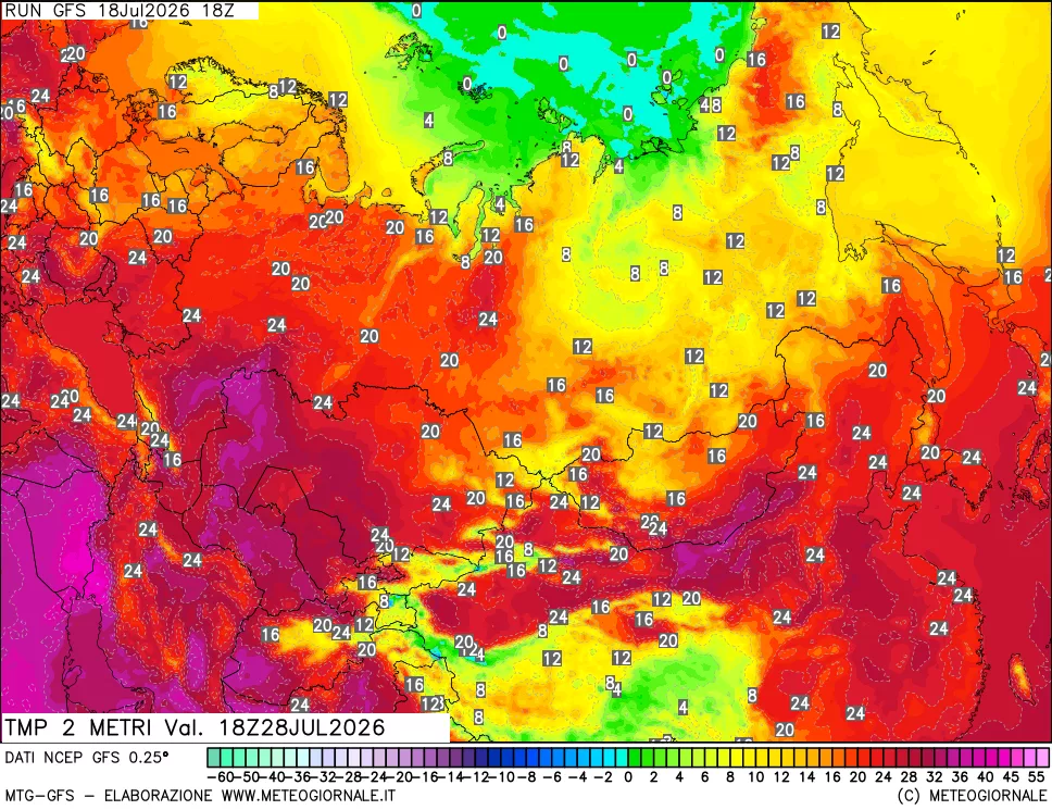 mappa Temp 2 metri