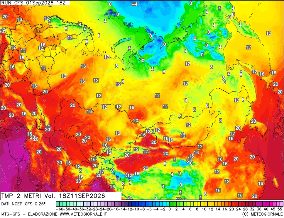 mappa Temp 2 metri