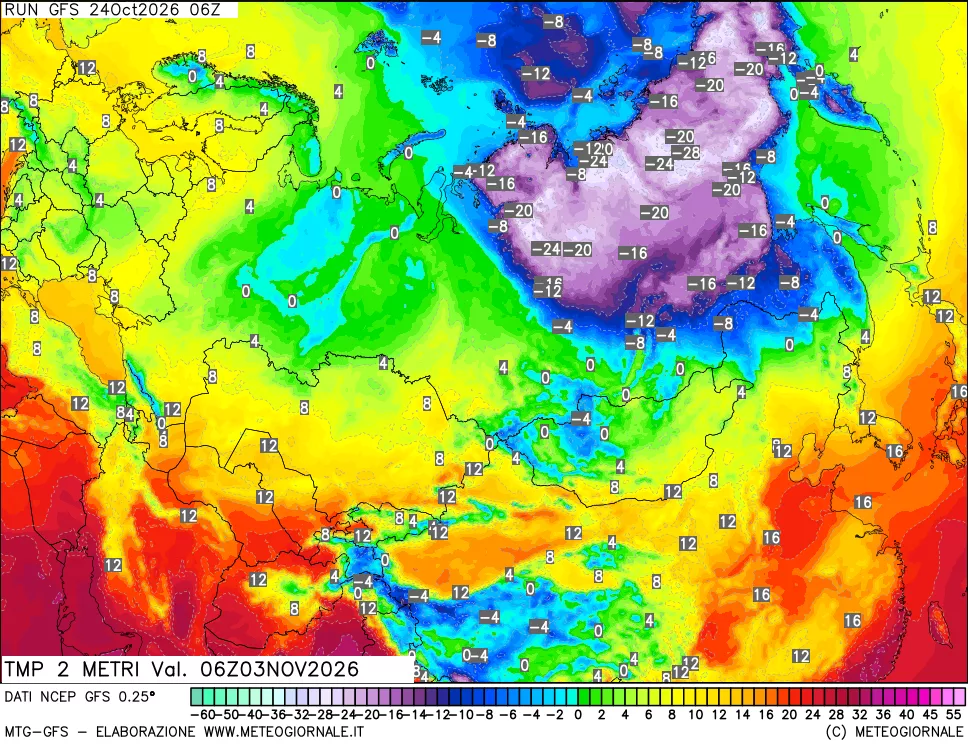 mappa Temp 2 metri