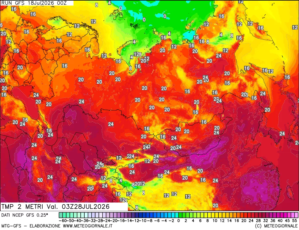 mappa Temp 2 metri