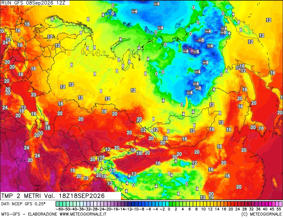mappa Temp 2 metri