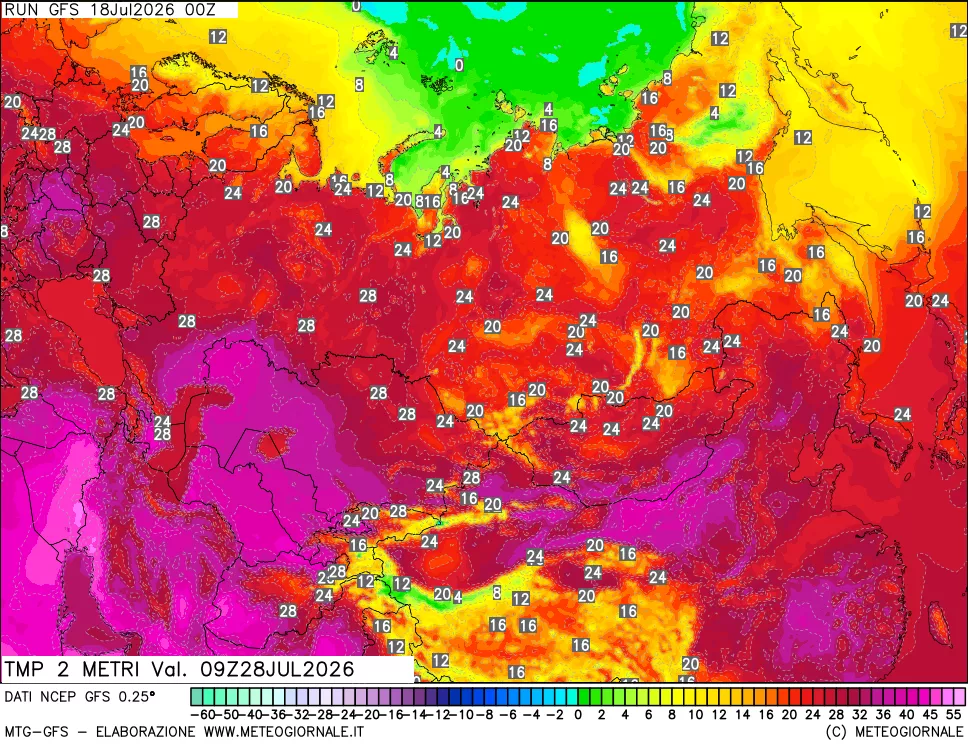 mappa Temp 2 metri