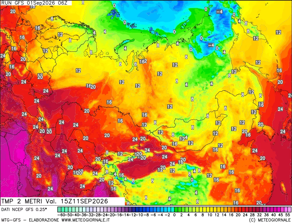 mappa Temp 2 metri