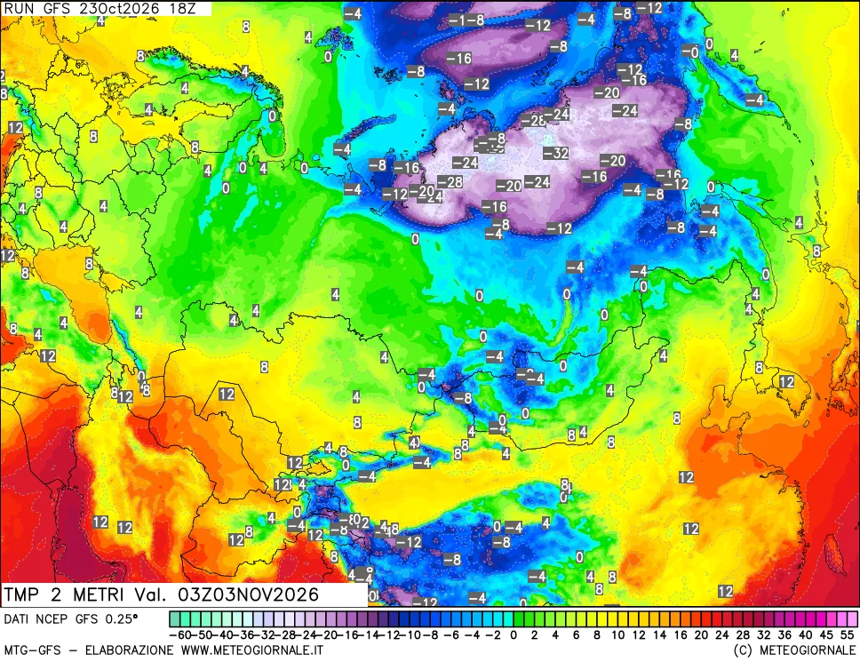 mappa Temp 2 metri