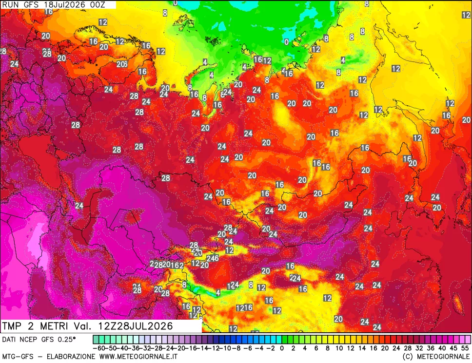 mappa Temp 2 metri