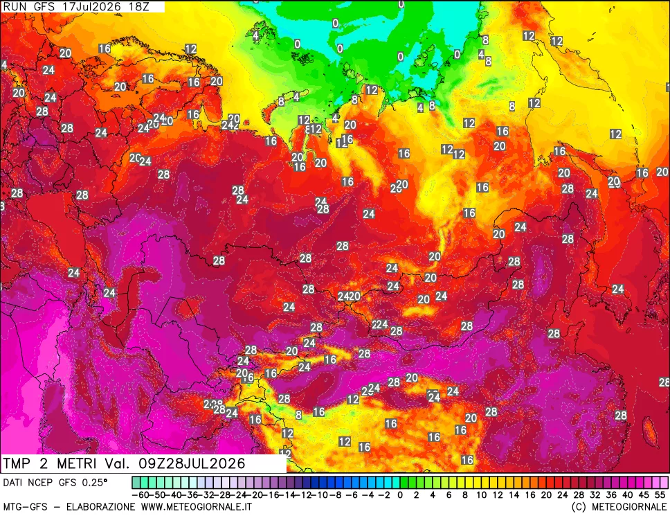 mappa Temp 2 metri