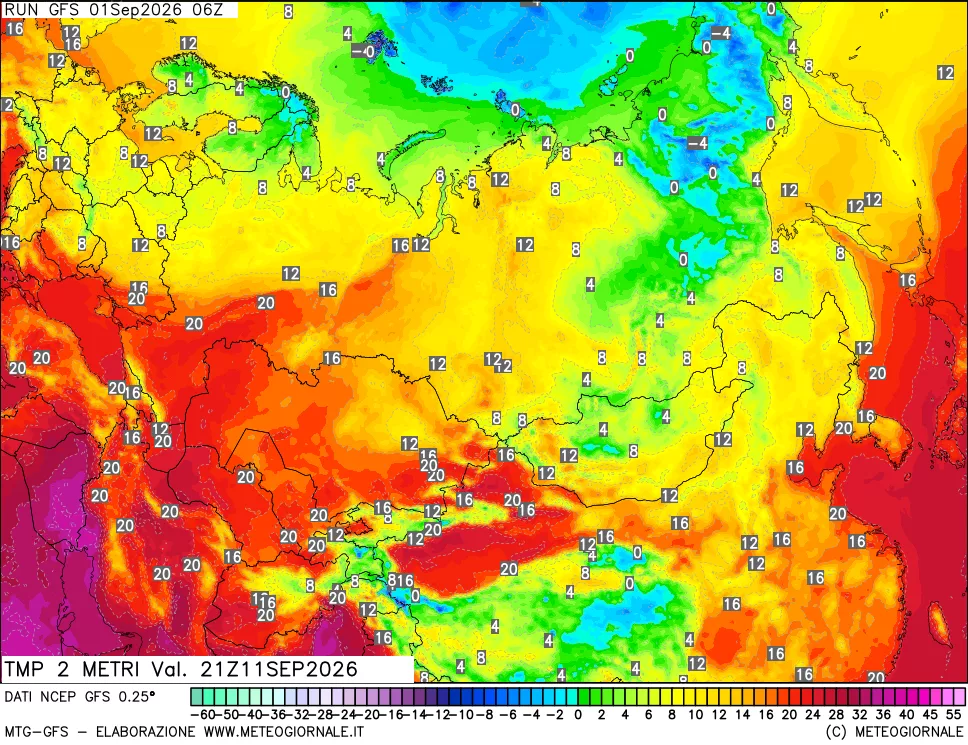 mappa Temp 2 metri