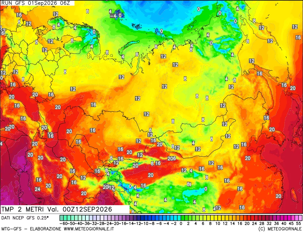 mappa Temp 2 metri