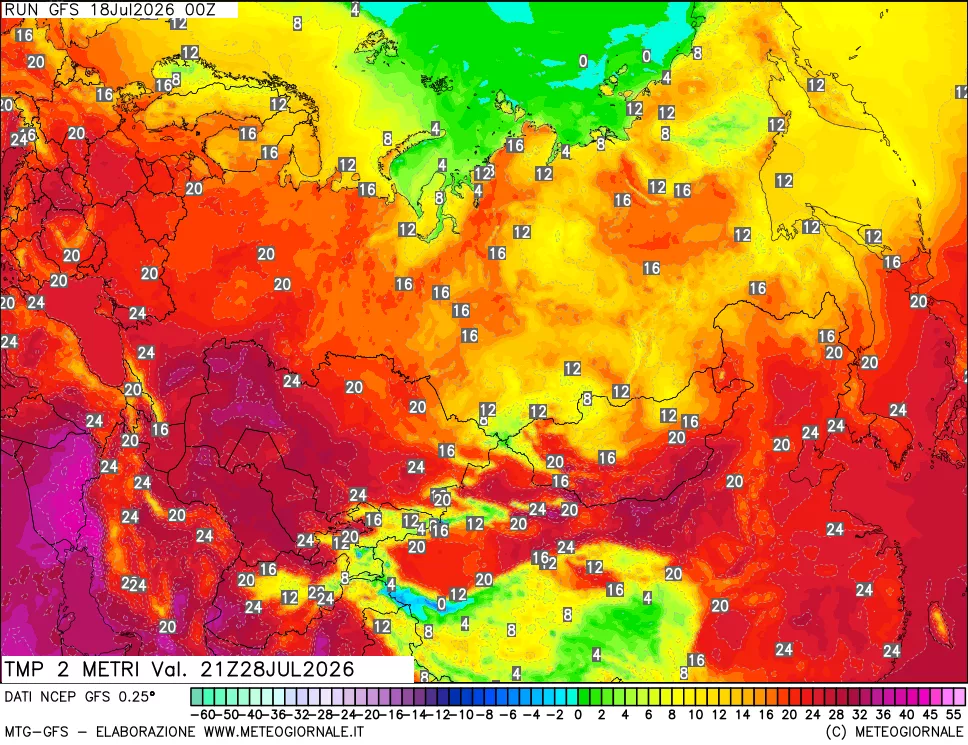mappa Temp 2 metri