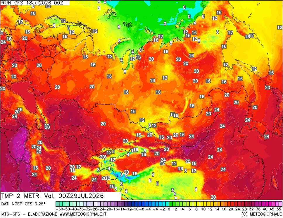 mappa Temp 2 metri