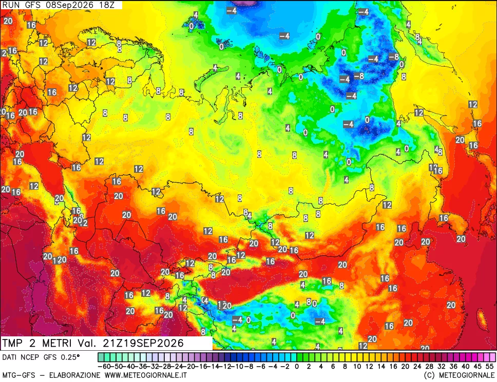 mappa Temp 2 metri