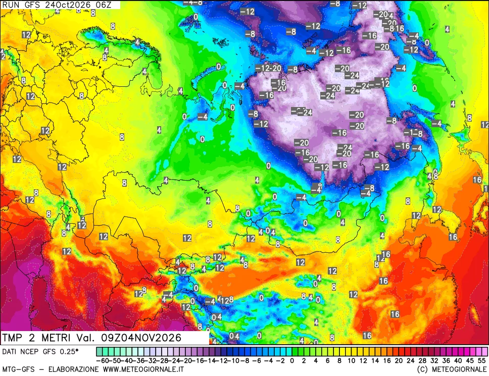 mappa Temp 2 metri
