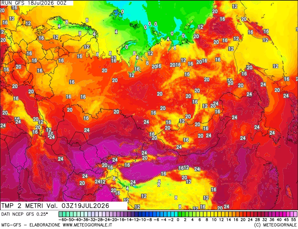mappa Temp 2 metri