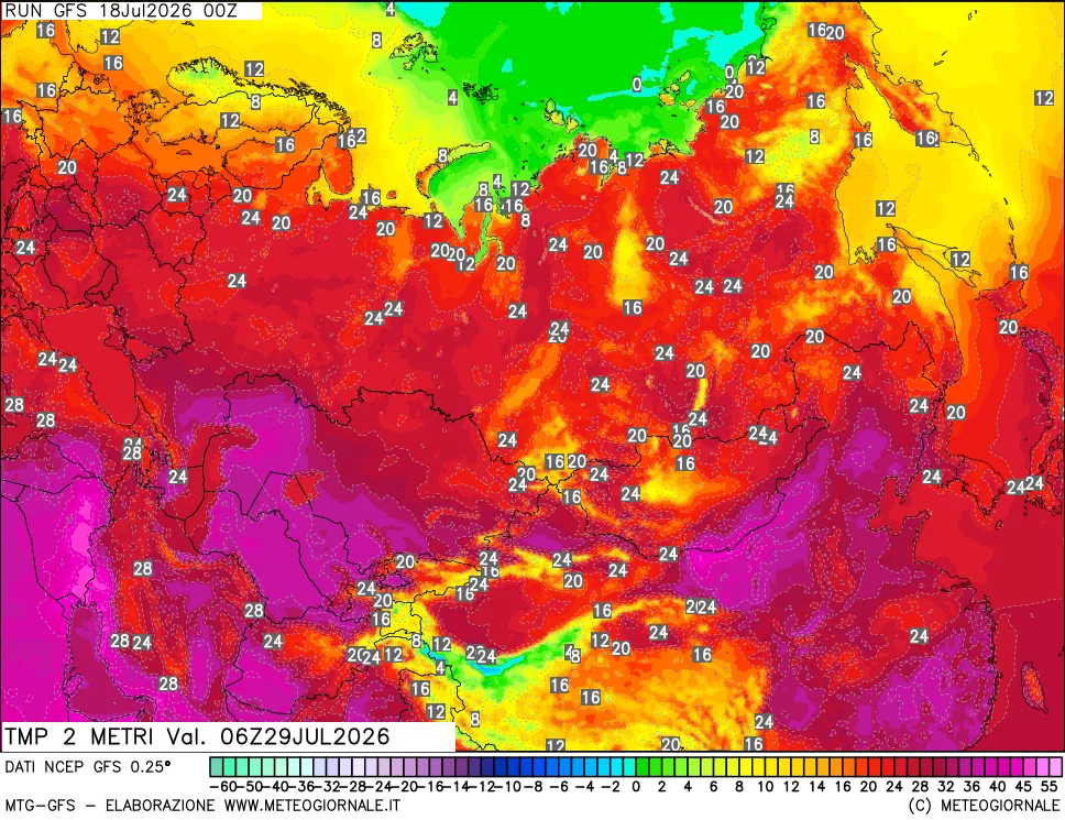 mappa Temp 2 metri