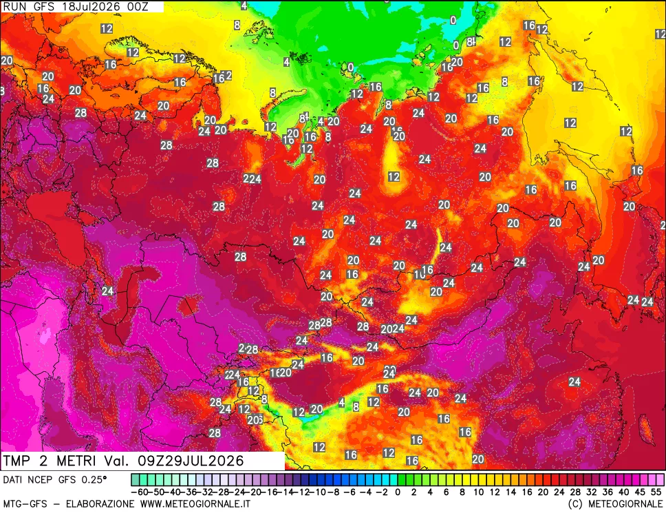 mappa Temp 2 metri