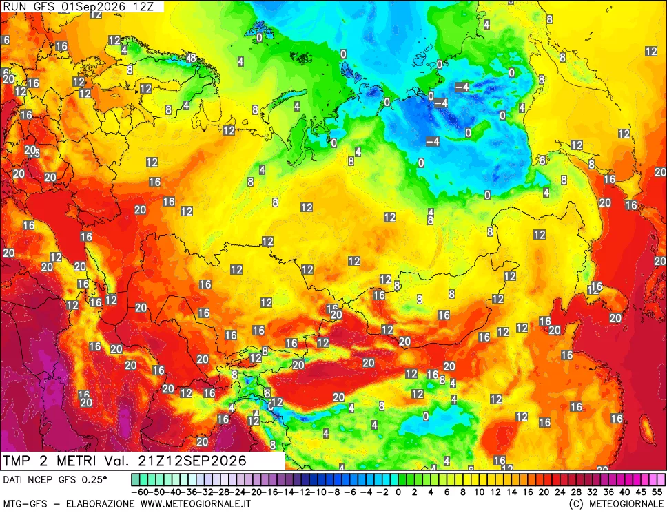 mappa Temp 2 metri