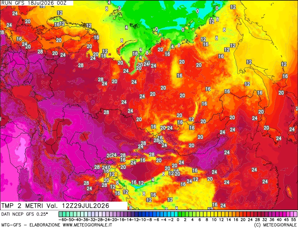 mappa Temp 2 metri