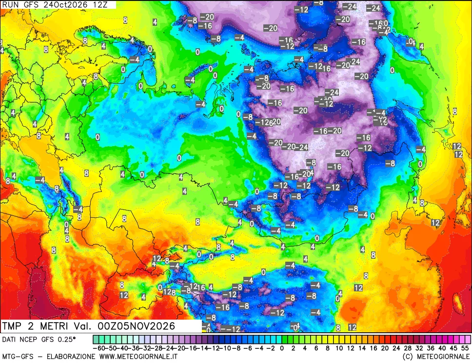 mappa Temp 2 metri