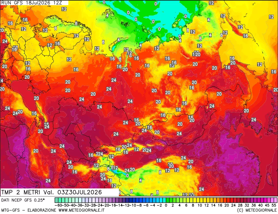 mappa Temp 2 metri