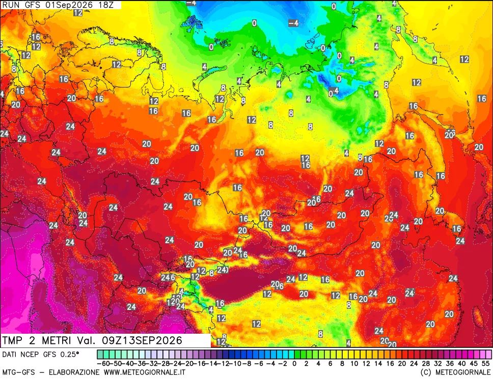 mappa Temp 2 metri