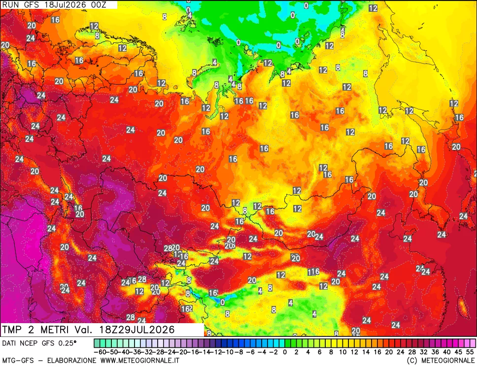 mappa Temp 2 metri