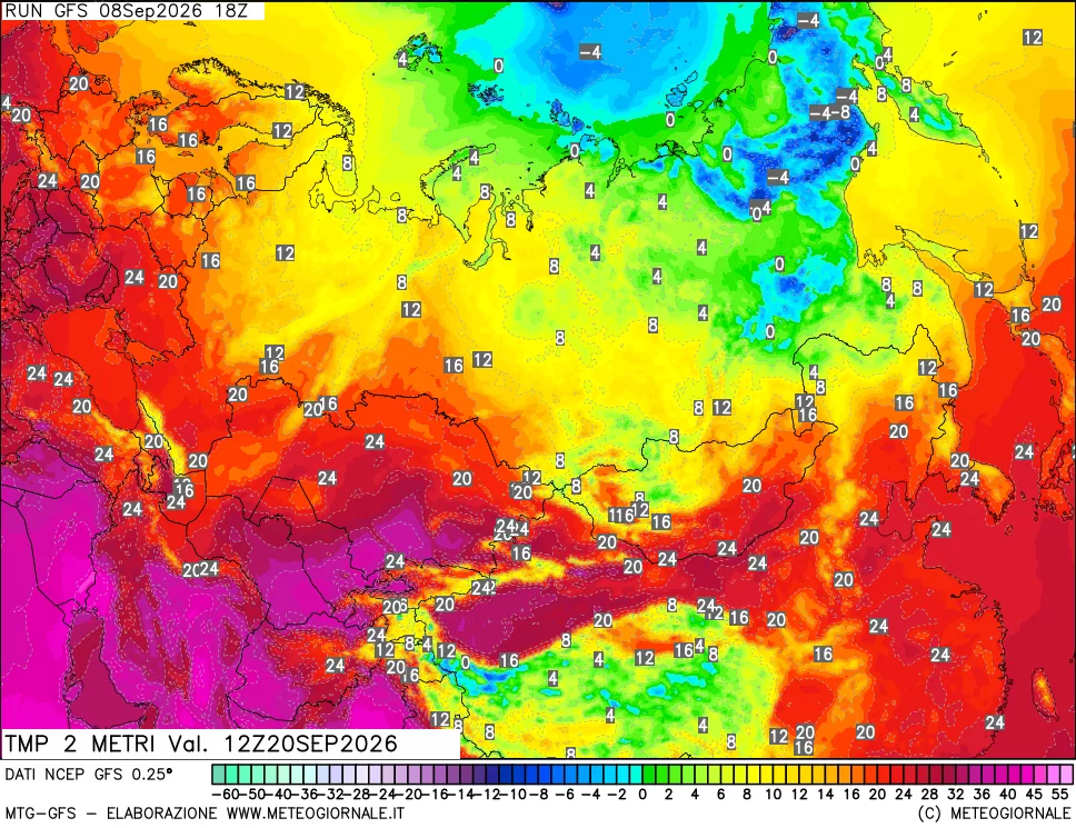 mappa Temp 2 metri