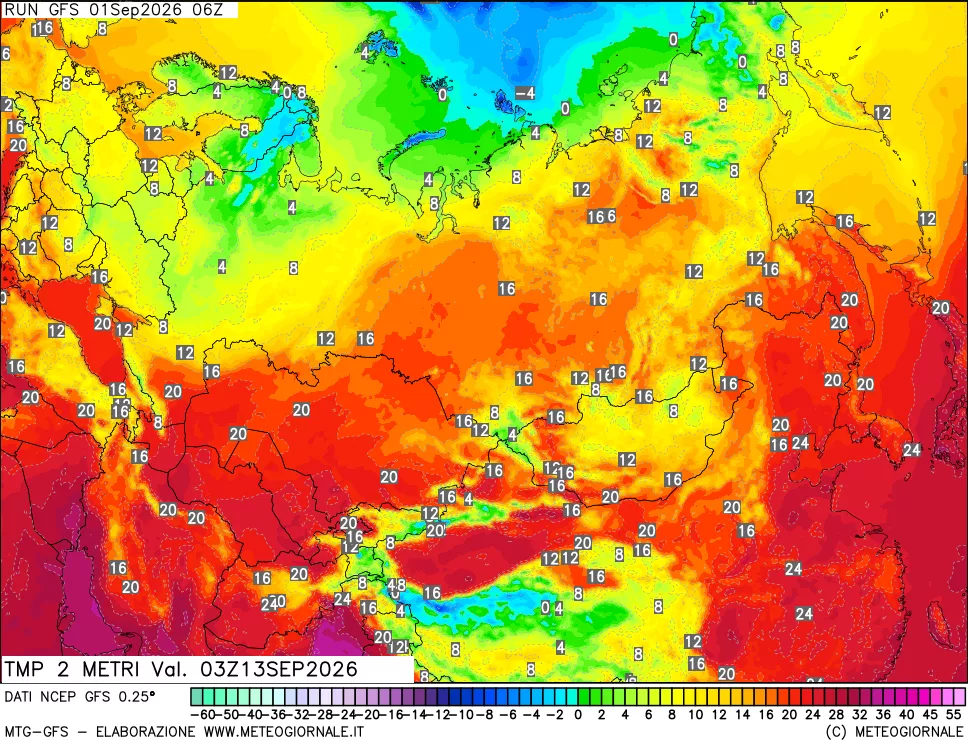 mappa Temp 2 metri