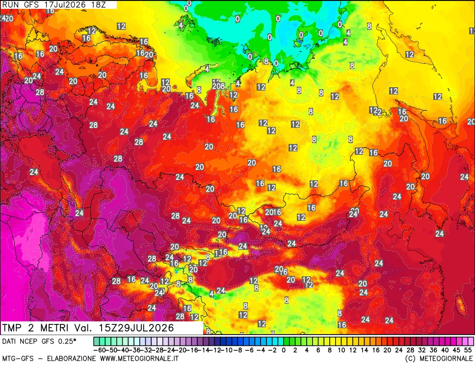 mappa Temp 2 metri