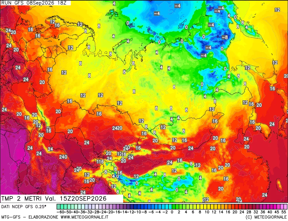 mappa Temp 2 metri