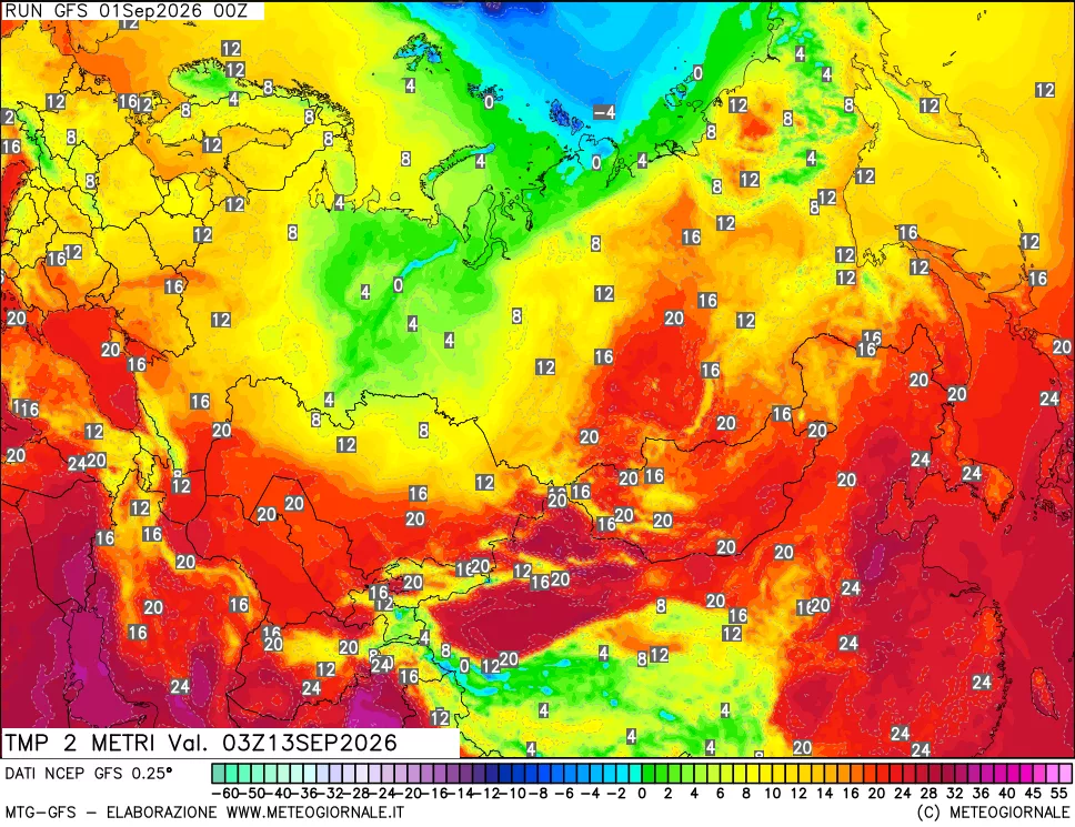 mappa Temp 2 metri